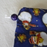 Nikolaussäckchen blau mit Schneemannmotiven von Hobbyhaus