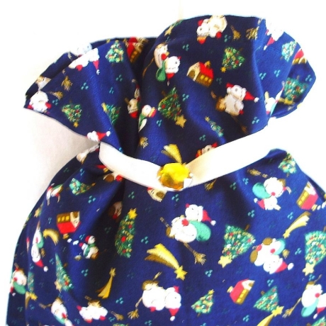 Nikolaussäckchen in blau mit Kindermotiven von Hobbyhaus