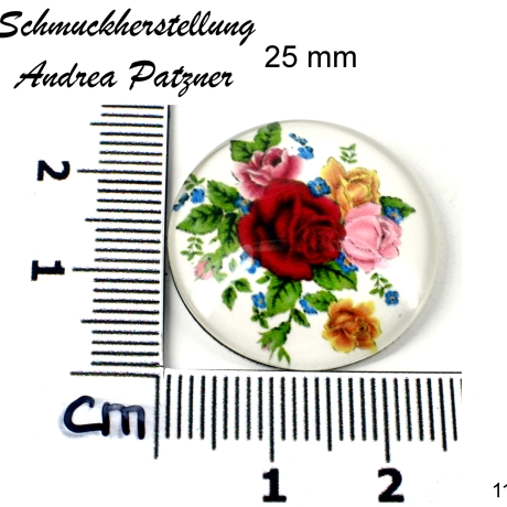Cabochon Blumen, Pfauenfeder, Schneeflocke