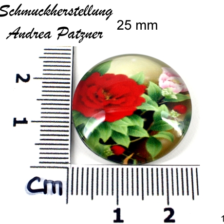 Cabochon Blumen, Pfauenfeder, Schneeflocke