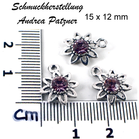 Anhänger Metall mit Strass