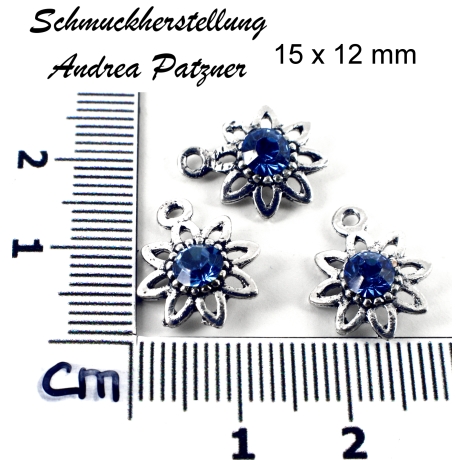 Anhänger Metall mit Strass