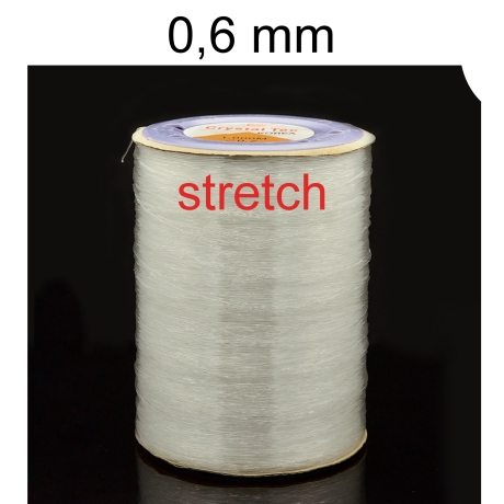 Fädelmaterial Nylon transparent elastisch