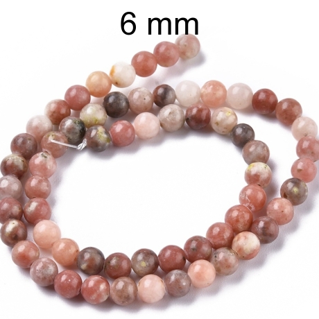 Perlen, Perle, Kirschblütenjaspis ca 6 mm