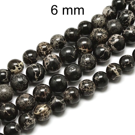 Perlen, Perle, Kaiserjaspis ca 6 mm