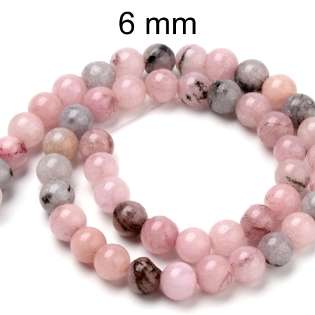Perlen, Perle, Kirschblütenjaspis ca 6 mm