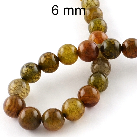 Perlen, Perle, Drachenvenenachat, ca. 6 mm