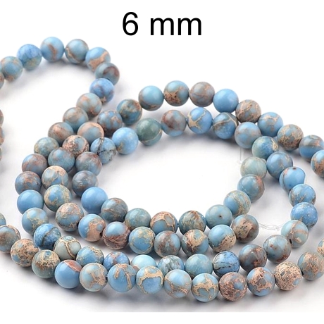 Perlen, Perle, Kaiserjaspis ca 6 mm