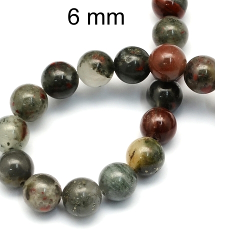 Perlen, Perle, afrikanischer Heliotrop ca 6 mm