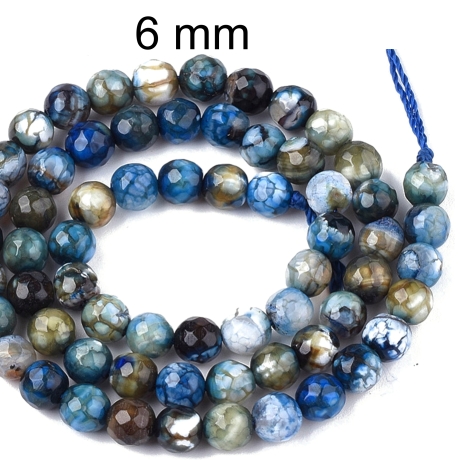 Perlen, Perle, Achat ca 6 mm