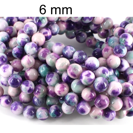 Perlen, Perle, weiße Jade ca 6 mm