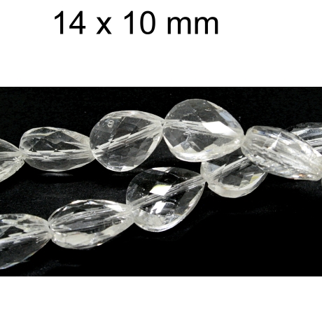 Glas Luxusperlen crystal ca. 14x10 mm