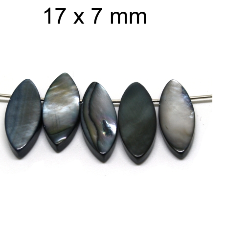 Anhänger, Perlmutt, Perlen ca. 17x7 mm
