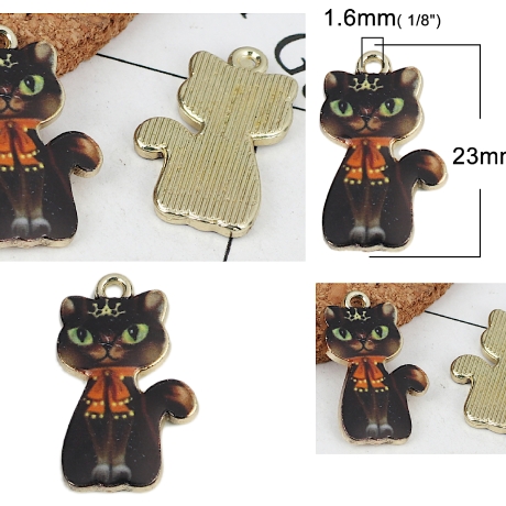 Anhänger Katze ca. 23x14 mm