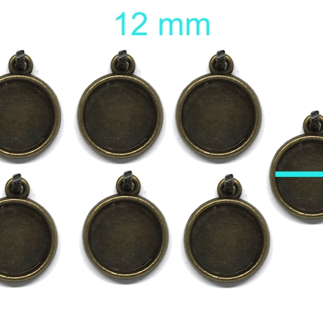 Anhänger Cabochonträger für 12 mm Cabochon