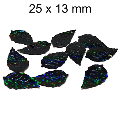 Pailletten hologramm schwarz ca. 25x13 mm