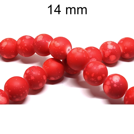 Perlen, Glas, gummierte Perlen ca. 14 mm