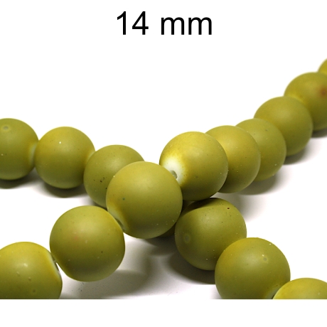 Perlen, Glas, gummierte Perlen ca. 14 mm
