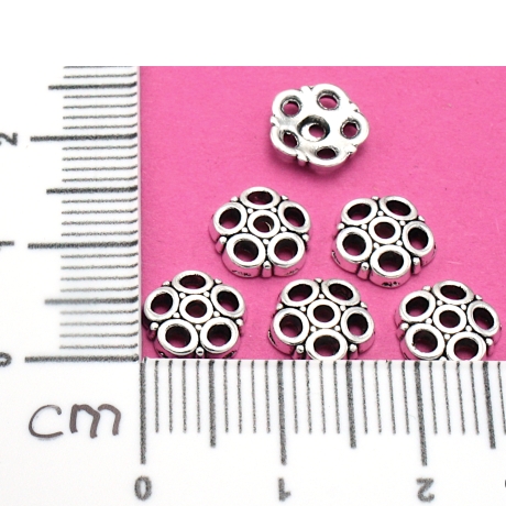 Perlkappen für 10-16mm Perlen - silber - Metall