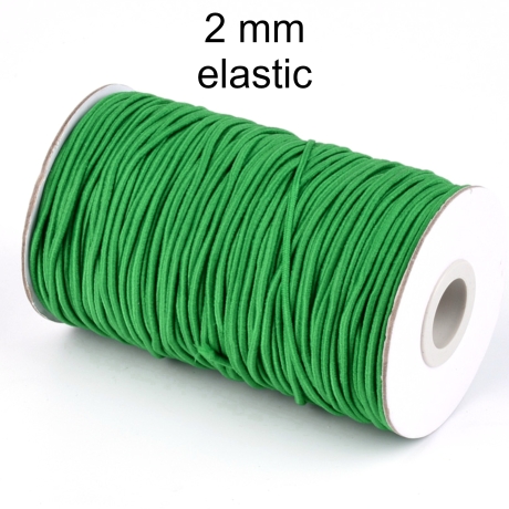 Fädelmaterial - elastisch - ca. 2 mm - Kautschuk umwoben -