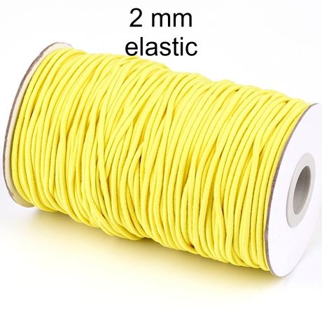 Fädelmaterial - elastisch - ca. 2 mm - Kautschuk umwoben -