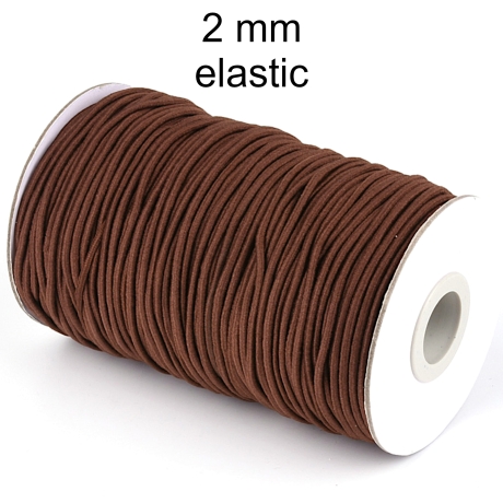 Fädelmaterial - elastisch - ca. 2 mm - Kautschuk umwoben -