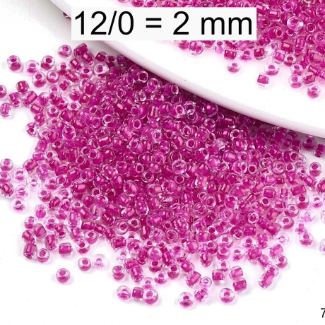 Rocailles - Perlen - inside color violett - ca. 2mm - Glas