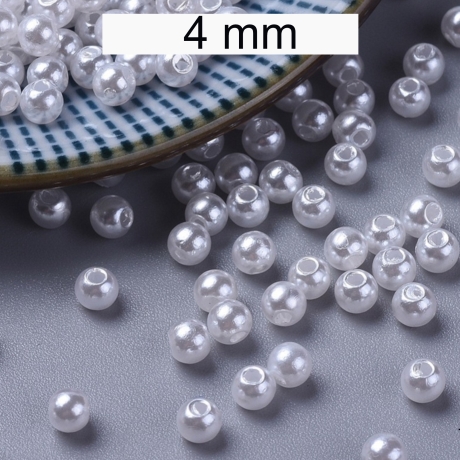 Perlen - ca. 4mm -  Acryl oder Glas