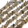 Perlen  - Labradorit - Splitterperlen - Schneeflockenobsidian