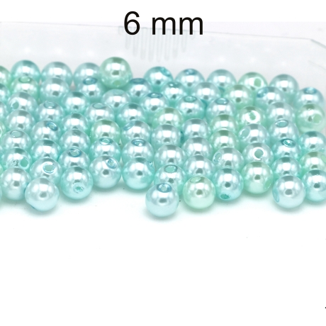 Perlen in Glaswachsoptik - ca. 6 mm - Acryl