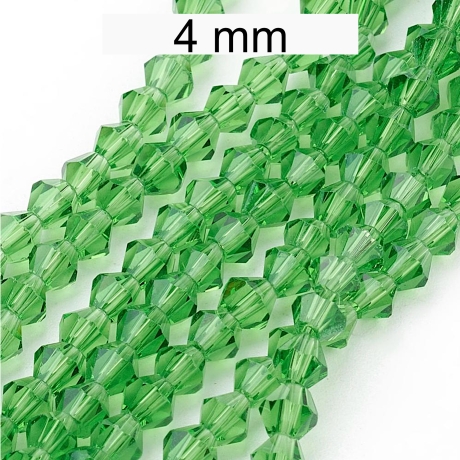 Perlen - 4 mm - Glas - Glasschliff - Kristallschliff