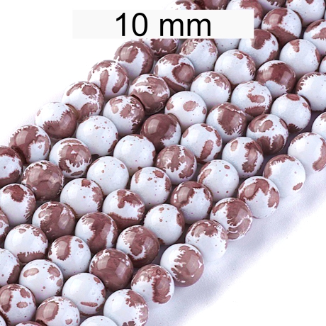 gebrannte Perlen - 10 mm - Glas