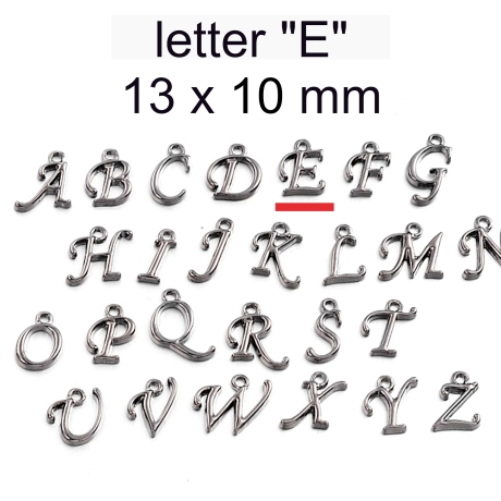 Anhänger - Metall - Buchstaben - A B C D E F