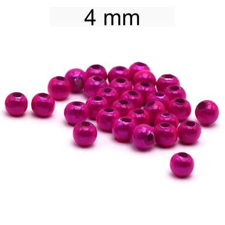 Perlen - miracle beads fuchsie - ca. 4mm - Loch ca. 1 mm - Acryl