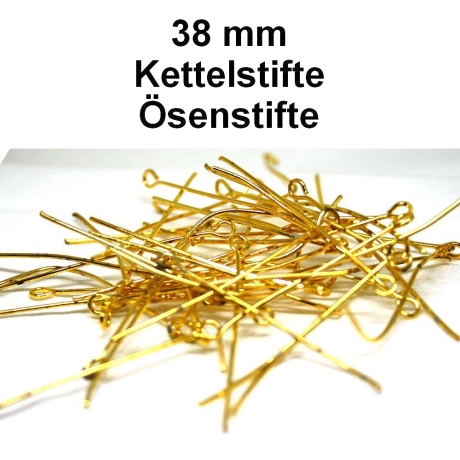 Kettelstifte - gold - ca. 38x0,8 mm