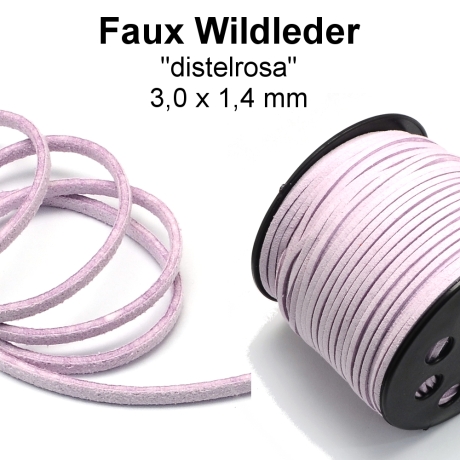 Faux Wildleder - ca. 3x1,4 mm