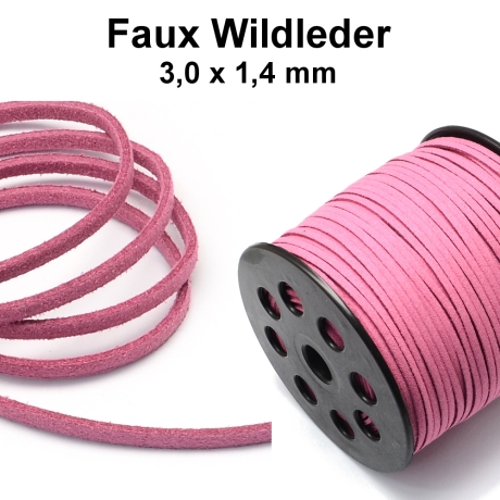 Faux Wildleder - ca. 3x1,4 mm