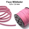 Faux Wildleder - ca. 3x1,4 mm