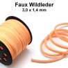Faux Wildleder - ca. 3x1,4 mm