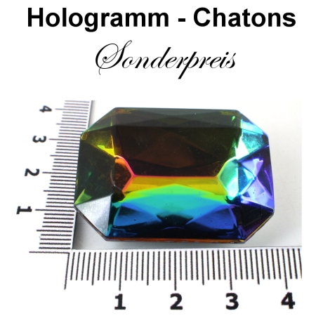 Acrylglas Chatons - multifarben hologramm - Größe siehe Bild
