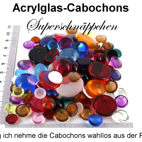 Acrylglas Cabochons - Mix siehe Bild