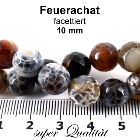 Perle Feuerachat - ca. 10 mm