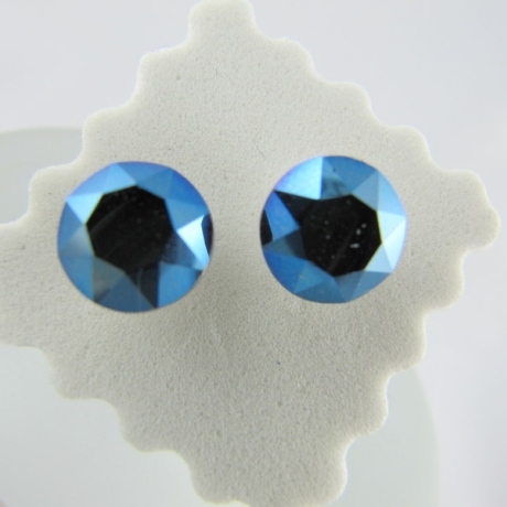 Ohrstecker Chaton Crystal Metallic Blue