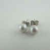 Ohrstecker Perle Crystal Dove Iridescent Grey (O81)