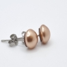Ohrstecker Cabochon Perle Rose Gold (O83)