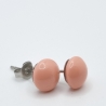 Ohrstecker Cabochon Perle Pink Coral (O83)