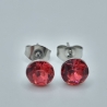 Ohrringe Ohrstecker Kristalle Padparadscha (O91)