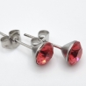 Ohrringe Ohrstecker Kristalle Padparadscha (O91)