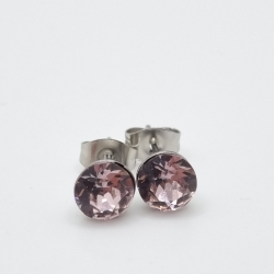 Ohrringe Ohrstecker Kristalle Lila Light Amethyst (O91)