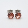 Ohrringe Ohrstecker Kristalle Light Peach  (O91)